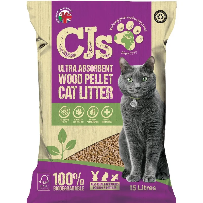 CJ's Wood Pellet Cat Litter 15L