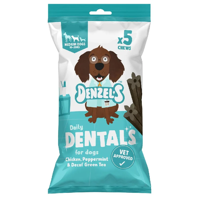 Denzel's Daily Dental Medium Dogs Chicken  Peppermint & Decaf Green Tea 100g