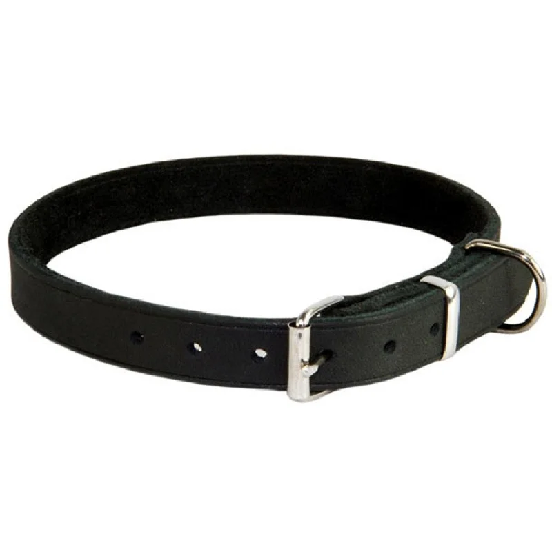 Earthbound Soft Country Leather Black Dog Collar Large (37-45cm)