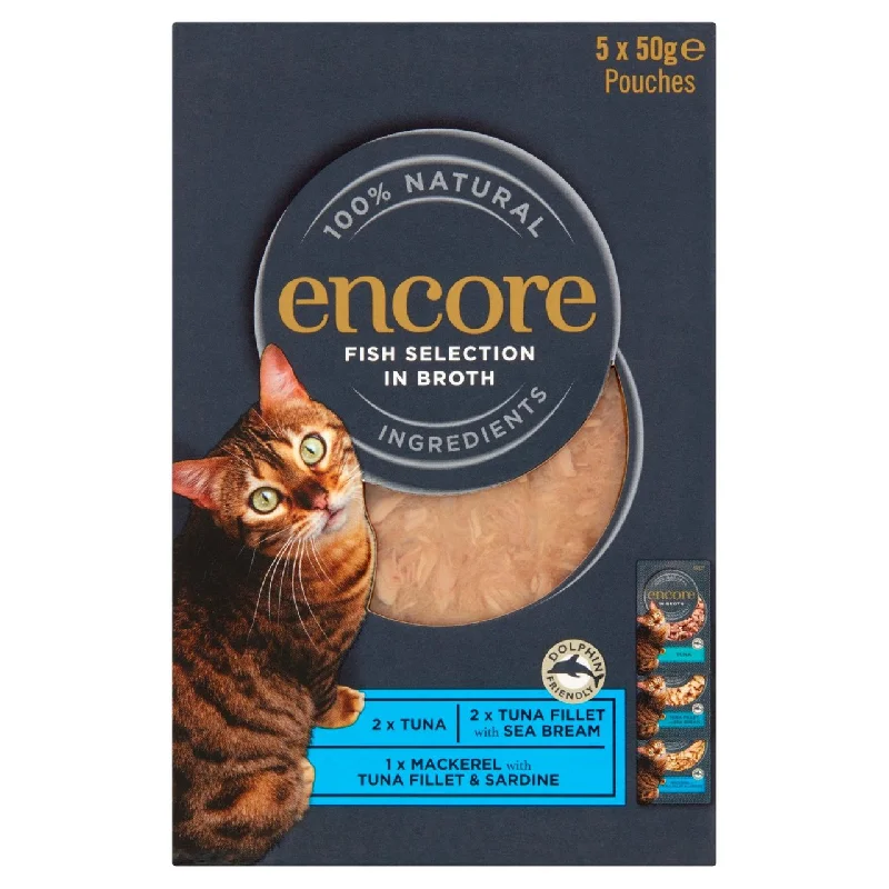 Encore Cat Broth Pouch Fish Selection 5 x 50g