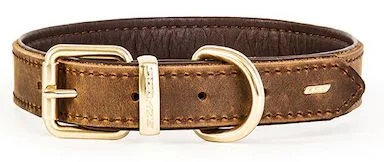 Ezydog Oxford Leather Collar Brown