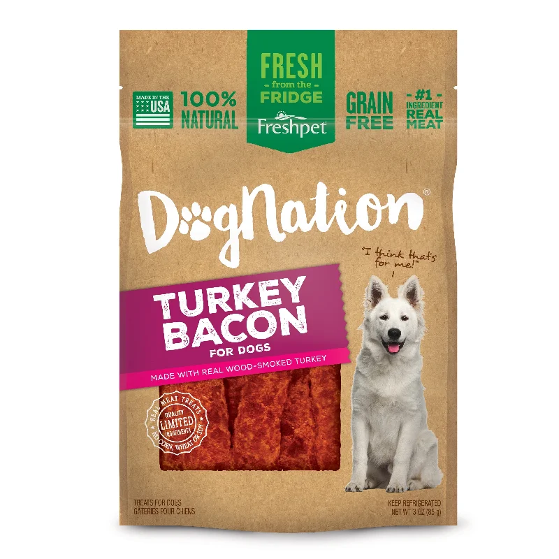 FRESHPET DOGNATION TURKEY BACON TREAT 3oz