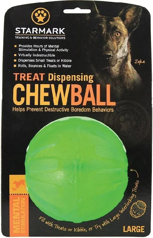 Starmark Treat Dispensing Chew Ball Dog Toy (Medium)