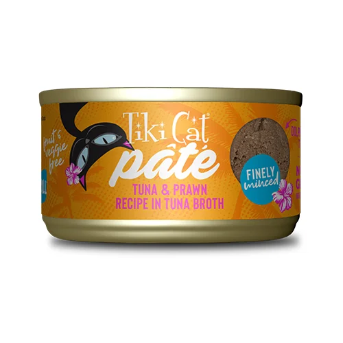 Tiki Cat® Grill Pâté Tuna & Prawn Recipe in Tuna Broth Wet Cat Food 2.8oz