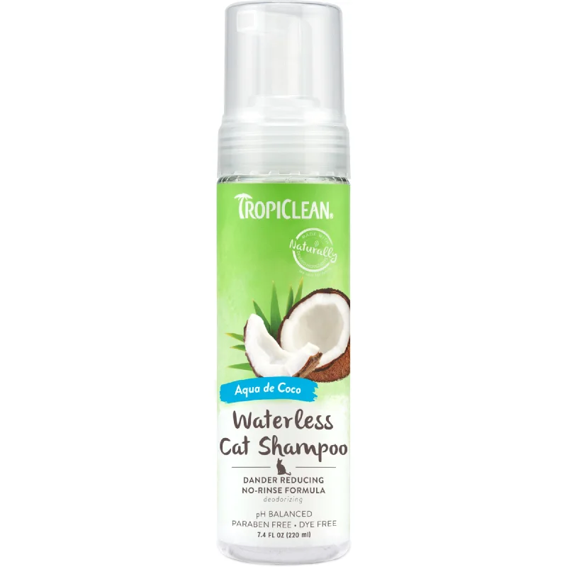 TROPICLEAN AQUA DE COCO DANDER REDUCING WATERLESS SHAMPOO FOR CATS