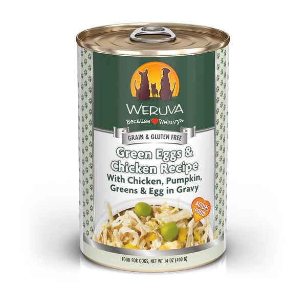 Weruva Classic Dog  Green Eggs & Chicken Recipe with Chicken, Pumpkin, Greens & Egg in Gravy 14 oz