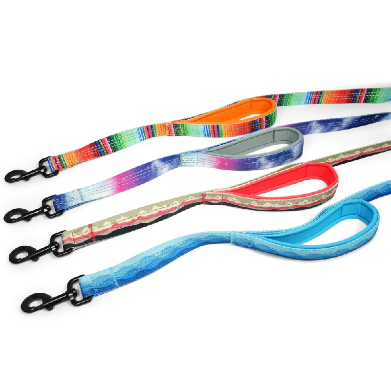 Double Handle 6 Foot Reflective Leash with Padded Handle - Pattern Collection