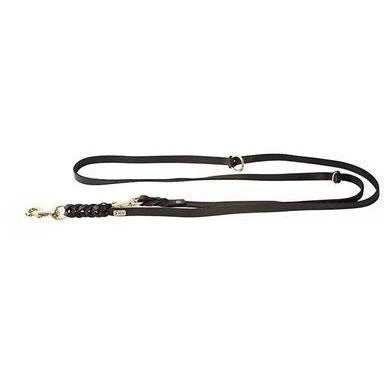 KLIN Soft Leather Leash, adjustable, German hunter style, 15mm