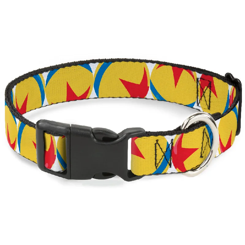 Plastic Clip Collar - Disney Pixar Luxo Ball Repeat White/Yellow/Blue/Red