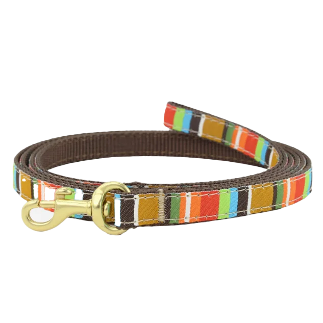 Teacup Leash | Brown Stripe