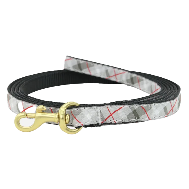 Teacup Leash | Gray Plaid