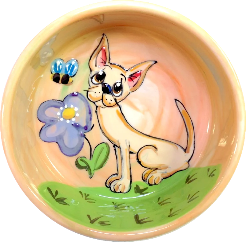 Chihuahua Hand-Painted 6" Bowl