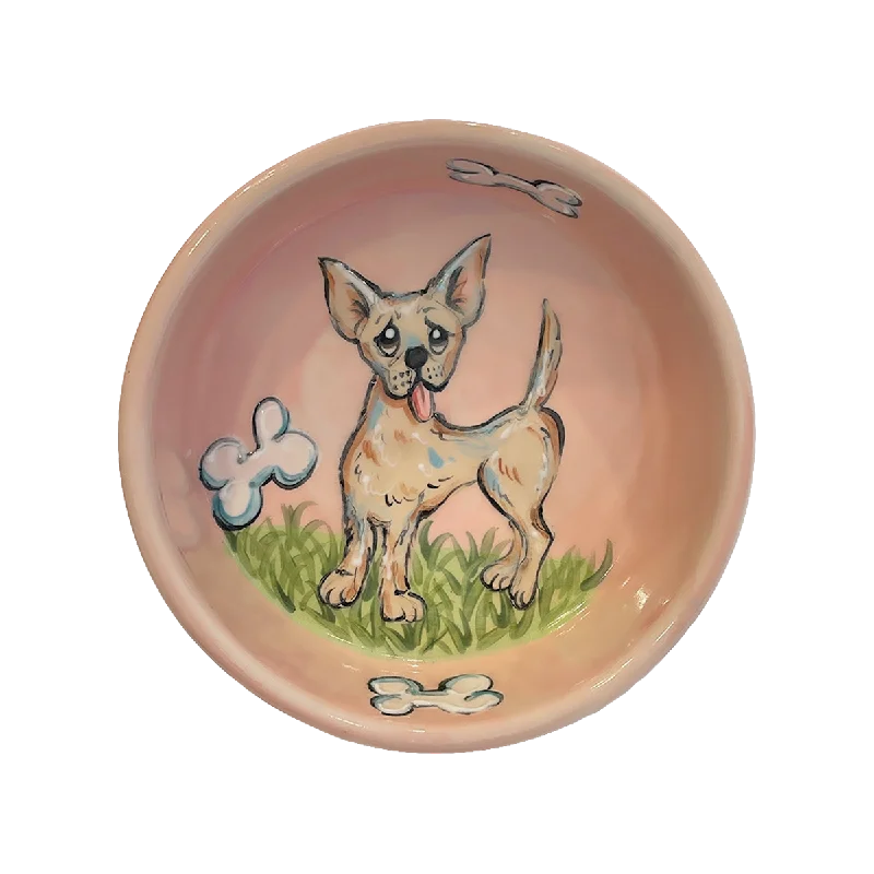 Chihuahua Pink Pet Bowl