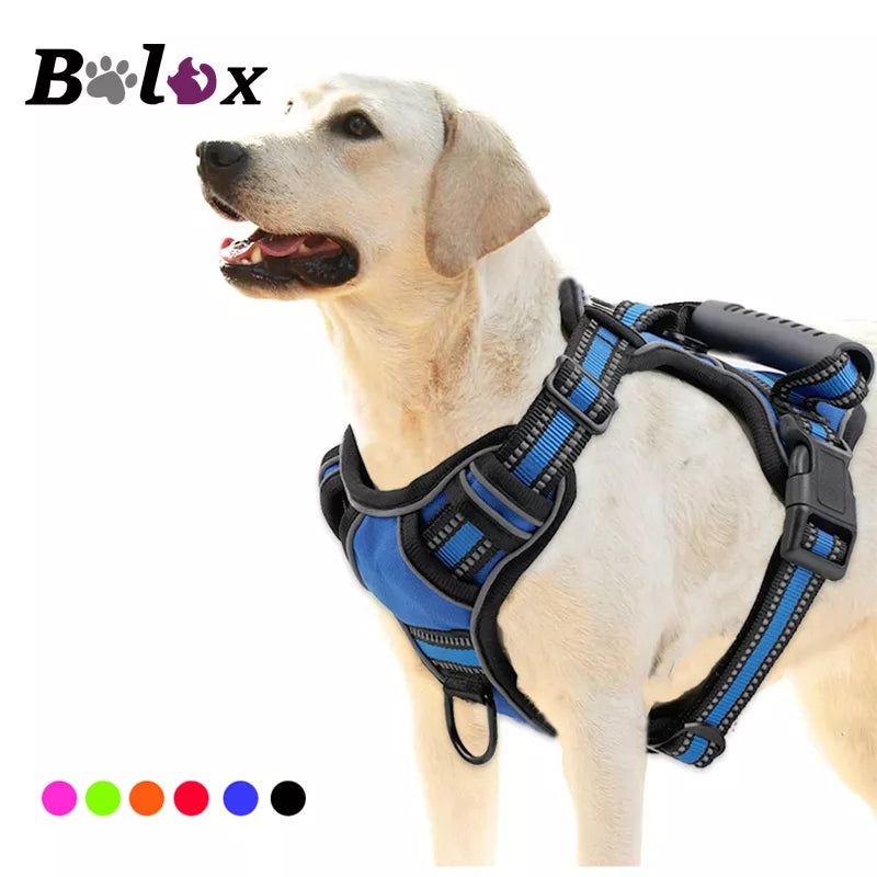 Dog Harness No Pull Breathable Reflective Dog Harness Vest with Handle For Small Large Dogs Outdoor walking Training Supplies