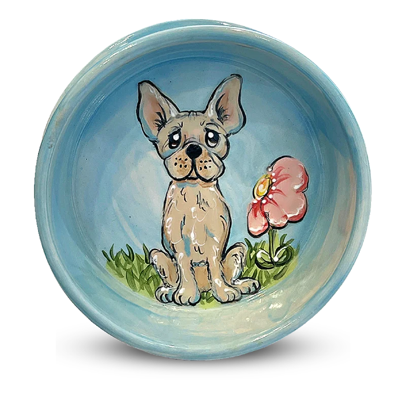 French Bulldog Hand-Painted Pet Bowl by Debby Carman