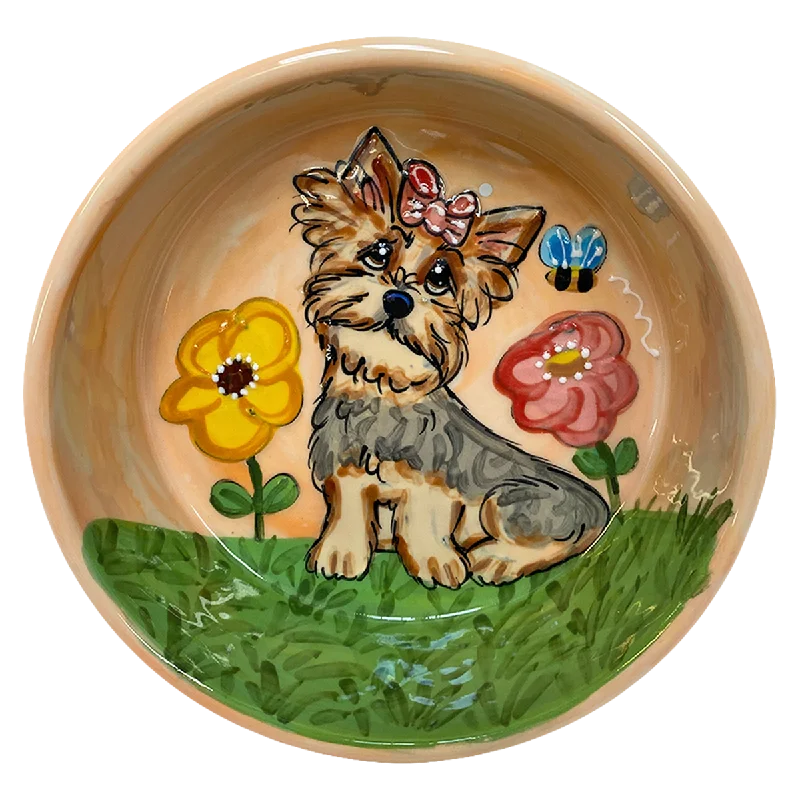 Yorkie Terrier Bowl by Debby Carman