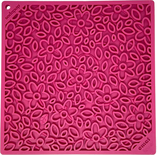 Flower Power Design eMat Enrichment Lick Mat - Pink