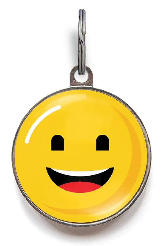 Grinning Emoji Pet Tag