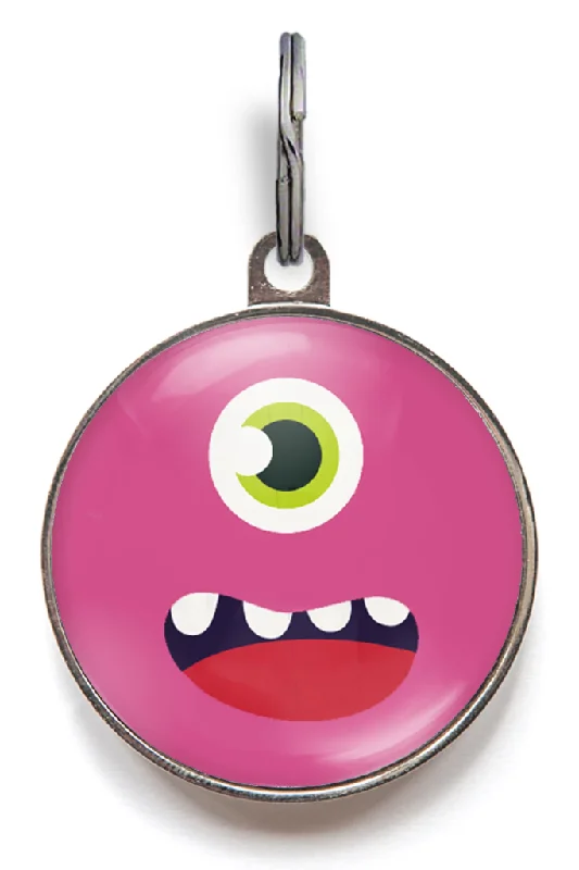 Halloween Dog Tags - Pink Monster