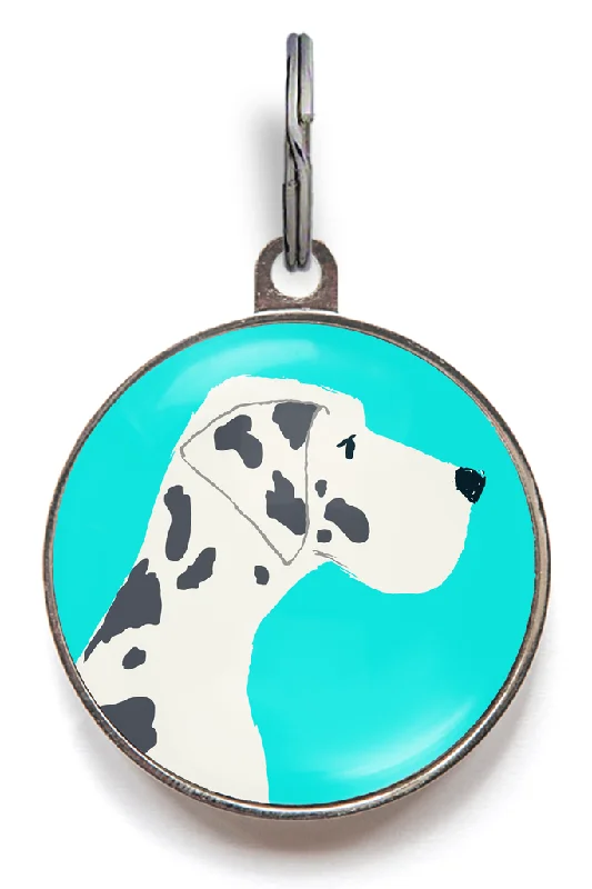 Harlequin Great Dane Dog ID Tag