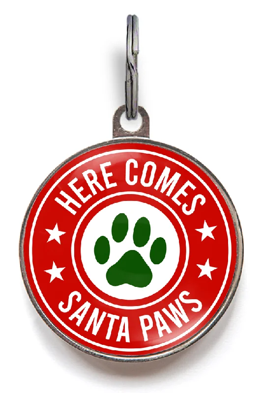 Here Comes Santa Paws Pet Tag