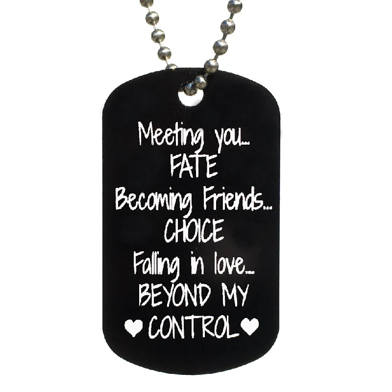 Meeting you Fate Dog Tag Necklace