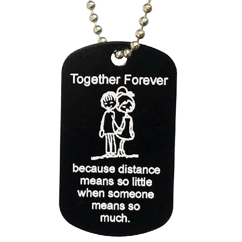 Together Forever Dog Tag Necklace